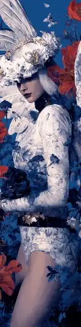 Free angel bookmark featuring a glorious angel wearing white